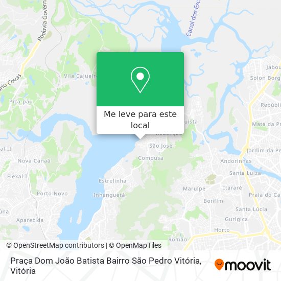 Praça Dom João Batista Bairro São Pedro Vitória mapa