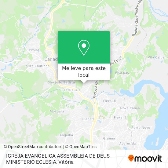 IGREJA EVANGELICA ASSEMBLEIA DE DEUS MINISTERIO ECLESIA mapa