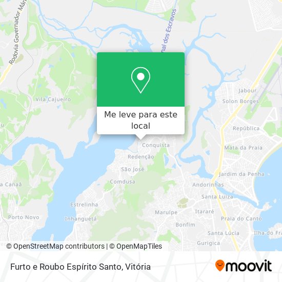 Furto e Roubo Espírito Santo mapa