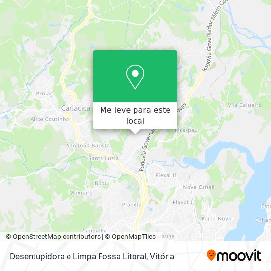 Desentupidora e Limpa Fossa Litoral mapa