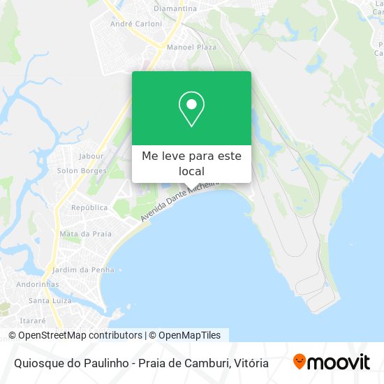Quiosque do Paulinho - Praia de Camburi mapa