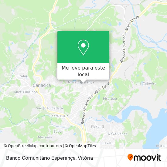 Banco Comunitário Esperança mapa