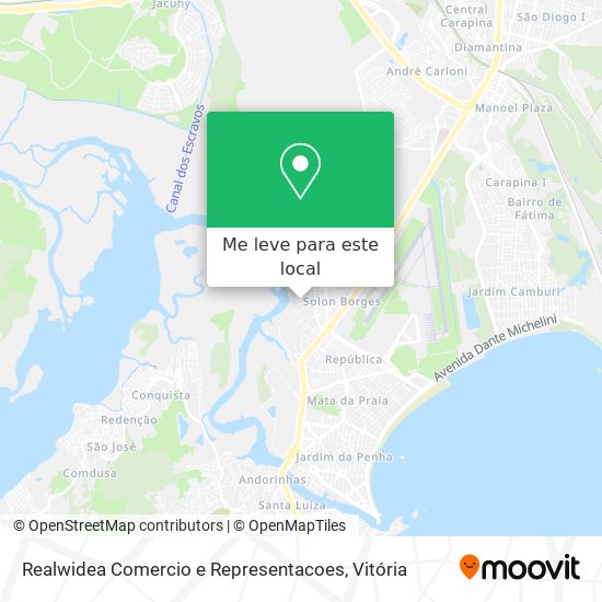 Realwidea Comercio e Representacoes mapa