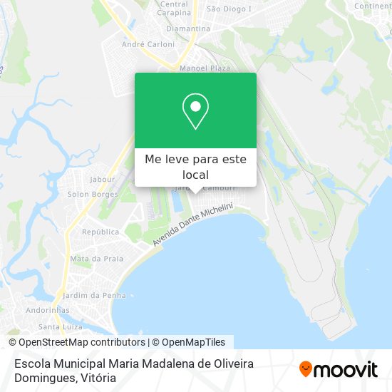 Escola Municipal Maria Madalena de Oliveira Domingues mapa