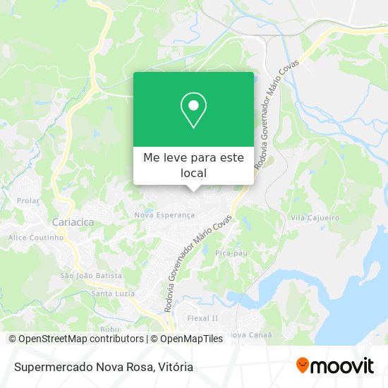 Supermercado Nova Rosa mapa