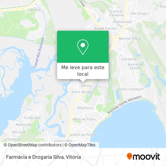 Farmácia e Drogaria Silva mapa