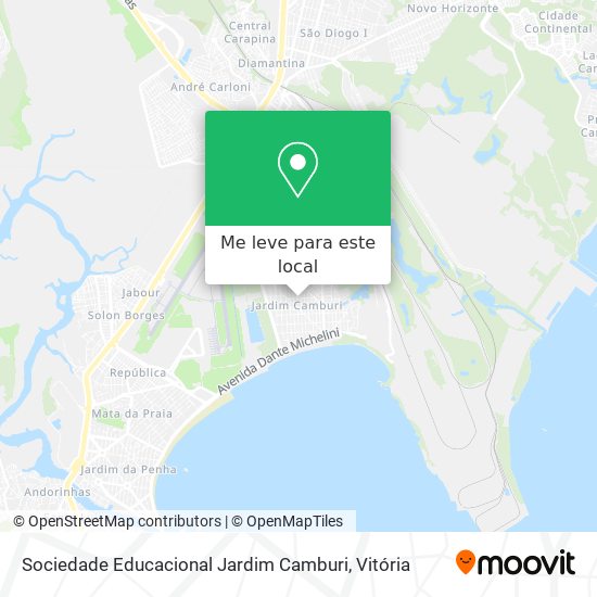 Sociedade Educacional Jardim Camburi mapa