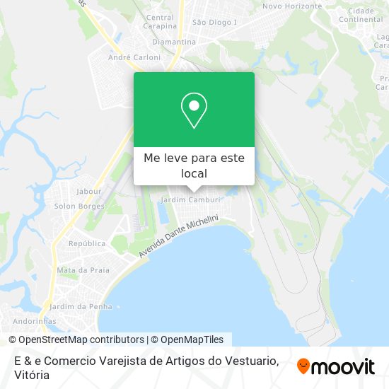 E & e Comercio Varejista de Artigos do Vestuario mapa