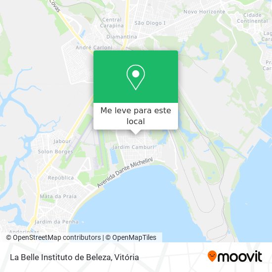 La Belle Instituto de Beleza mapa
