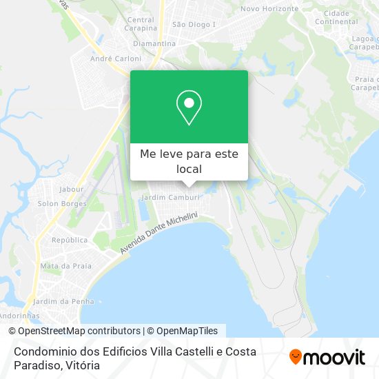 Condominio dos Edificios Villa Castelli e Costa Paradiso mapa