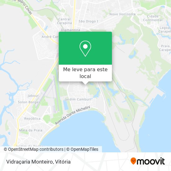 Vidraçaria Monteiro mapa