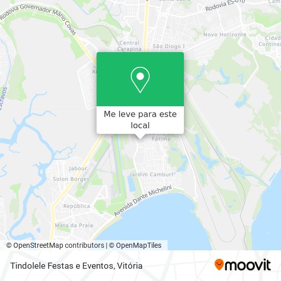 Tindolele Festas e Eventos mapa