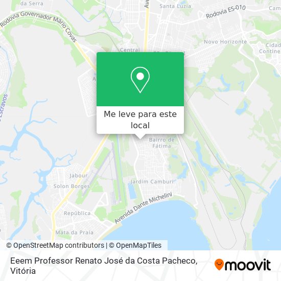 Eeem Professor Renato José da Costa Pacheco mapa