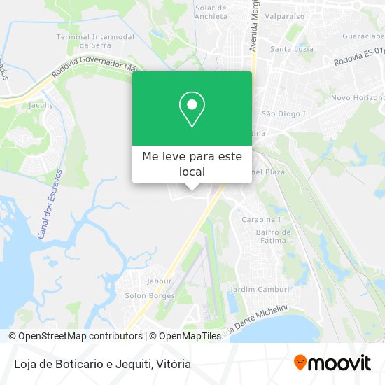 Loja de Boticario e Jequiti mapa