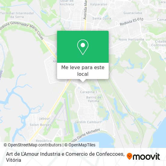 Art de L'Amour Industria e Comercio de Confeccoes mapa