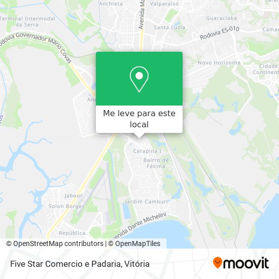 Five Star Comercio e Padaria mapa