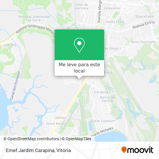 Emef Jardim Carapina mapa