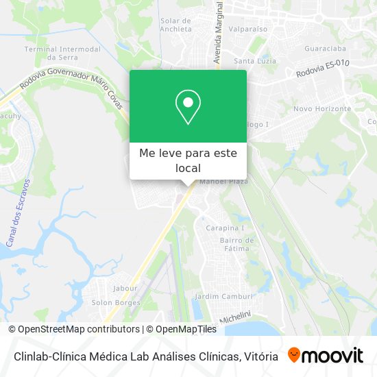 Clinlab-Clínica Médica Lab Análises Clínicas mapa