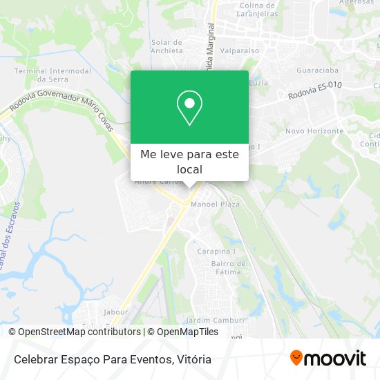 Celebrar Espaço Para Eventos mapa