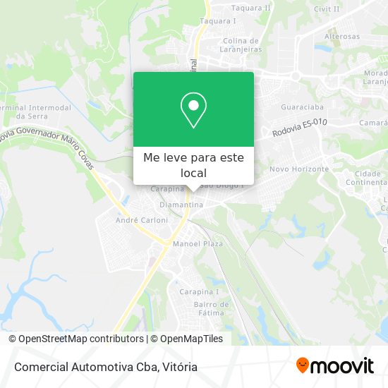 Comercial Automotiva Cba mapa