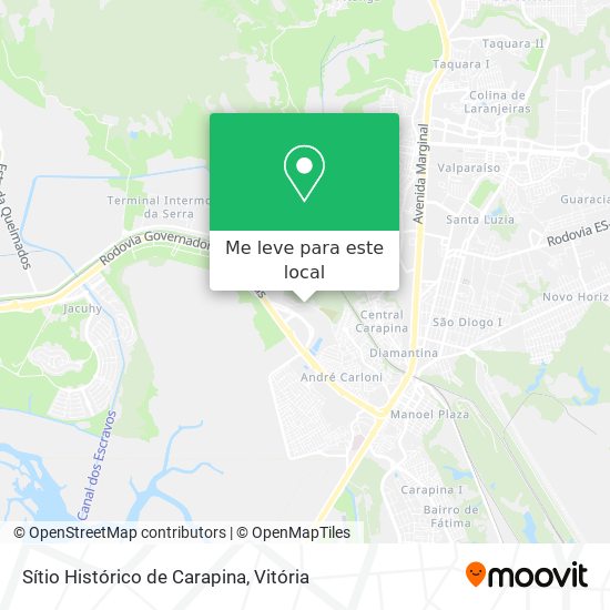 Sítio Histórico de Carapina mapa
