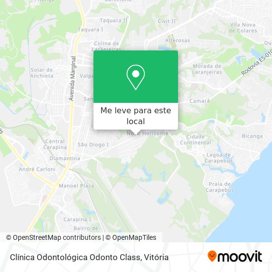 Clínica Odontológica Odonto Class mapa