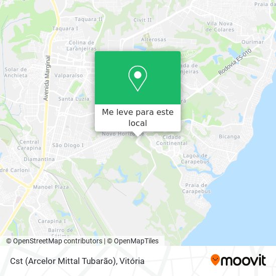 Cst (Arcelor Mittal Tubarão) mapa