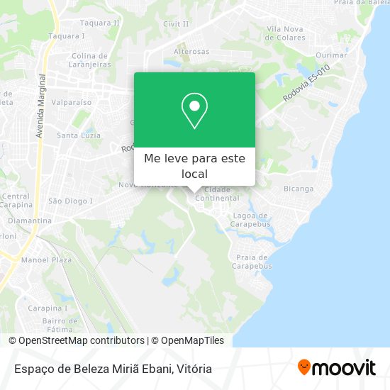 Espaço de Beleza Miriã Ebani mapa