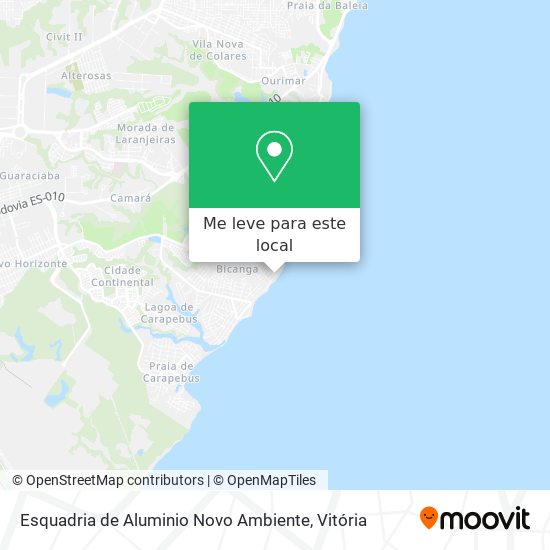 Esquadria de Aluminio Novo Ambiente mapa