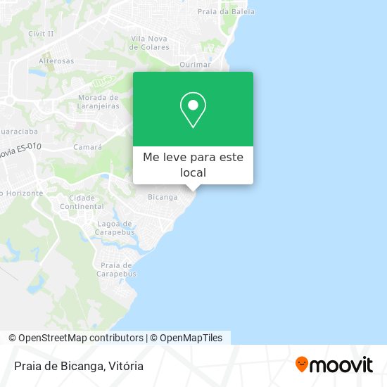 Praia de Bicanga mapa