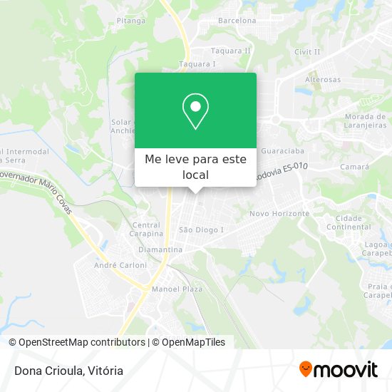 Dona Crioula mapa