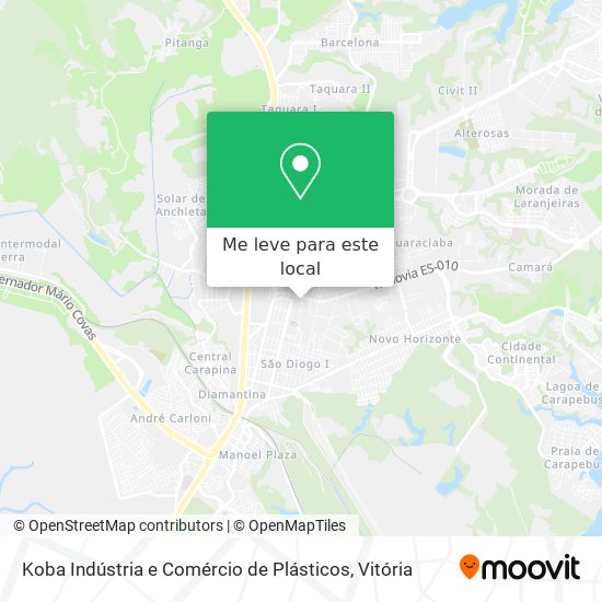 Koba Indústria e Comércio de Plásticos mapa
