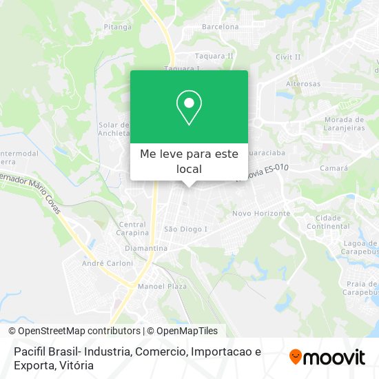 Pacifil Brasil- Industria, Comercio, Importacao e Exporta mapa