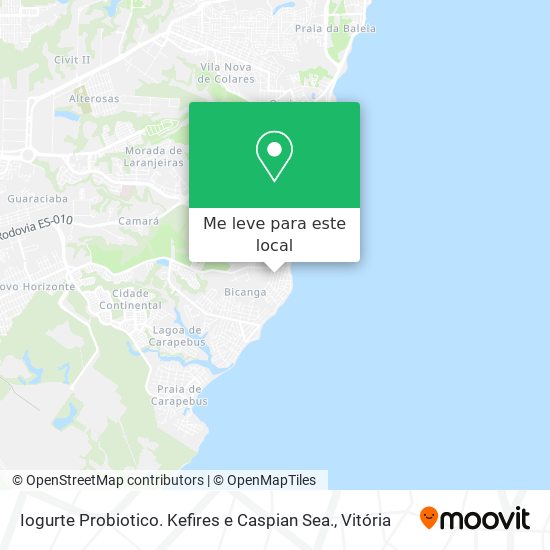 Iogurte Probiotico. Kefires e Caspian Sea. mapa