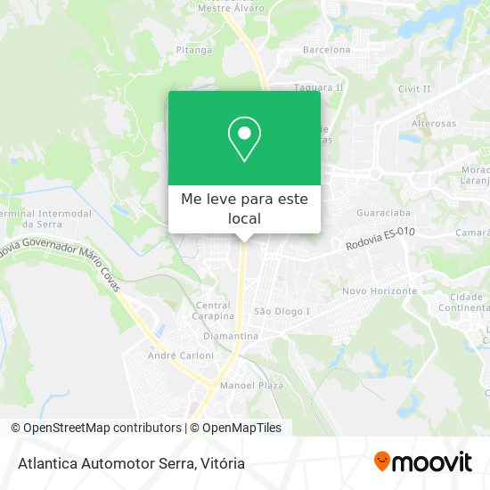 Atlantica Automotor Serra mapa