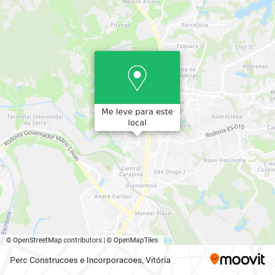 Perc Construcoes e Incorporacoes mapa