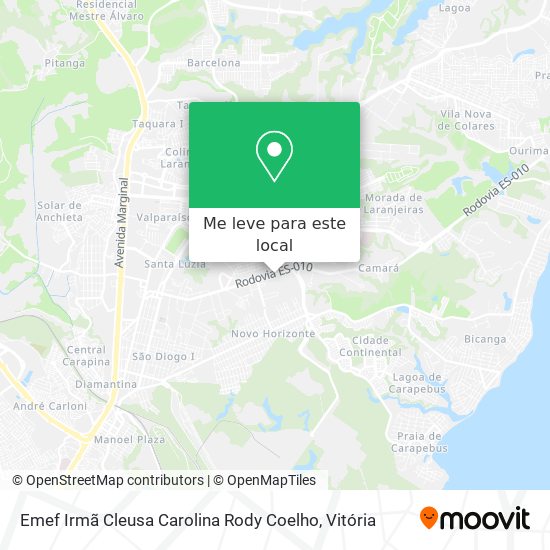 Emef Irmã Cleusa Carolina Rody Coelho mapa