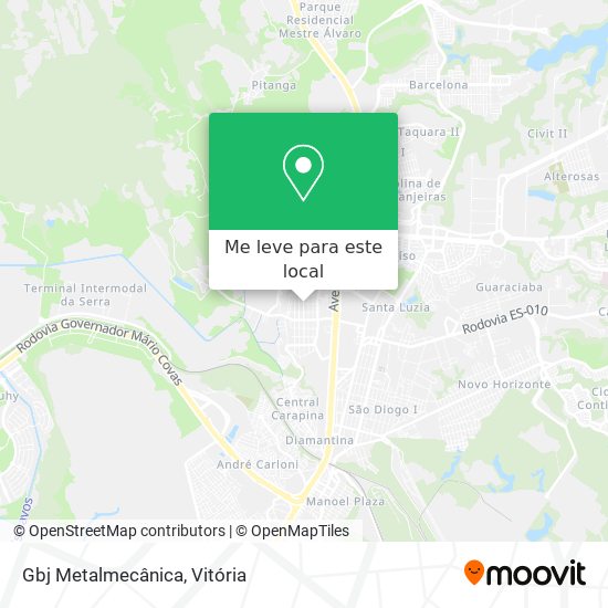 Gbj Metalmecânica mapa