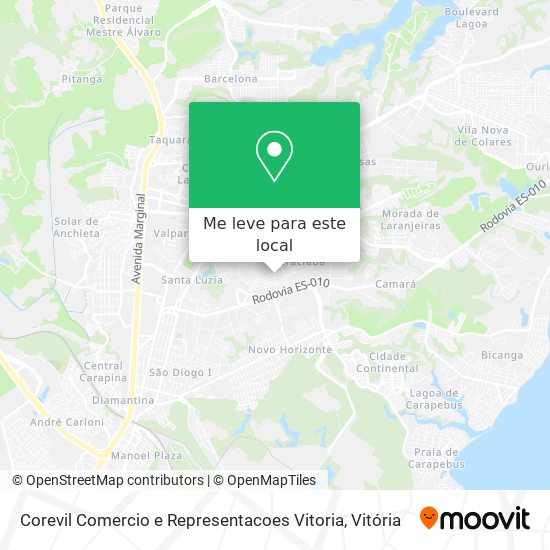 Corevil Comercio e Representacoes Vitoria mapa