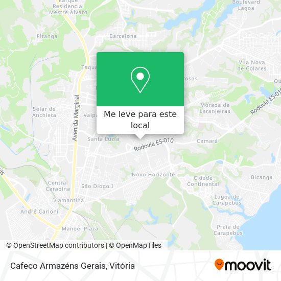 Cafeco Armazéns Gerais mapa