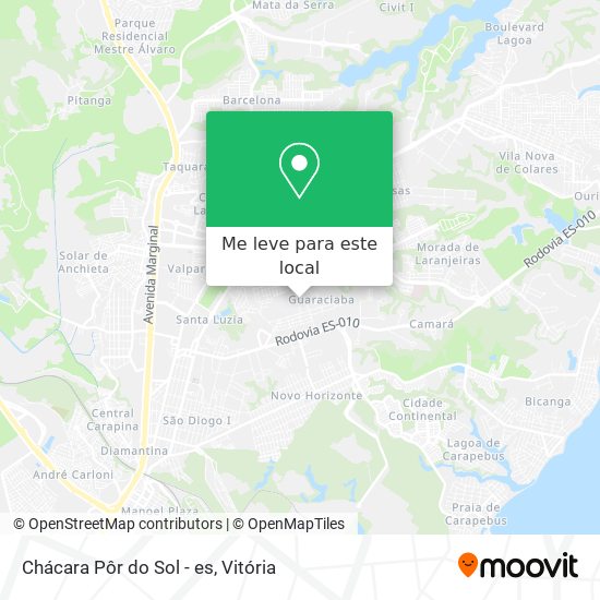 Chácara Pôr do Sol - es mapa