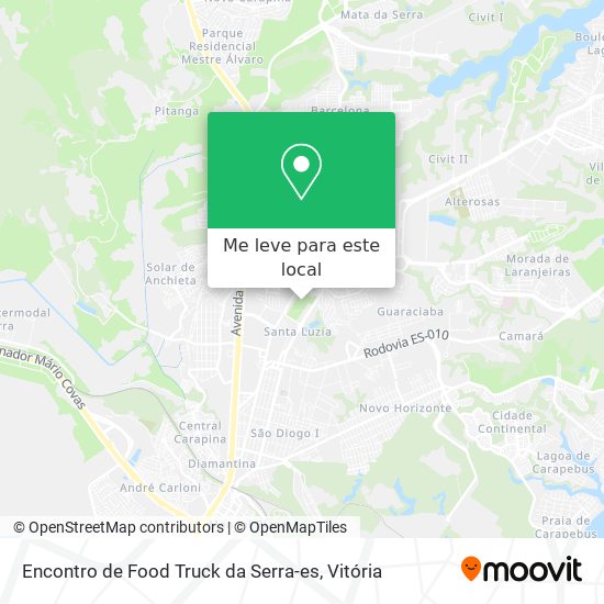 Encontro de Food Truck da Serra-es mapa