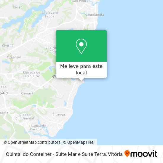 Quintal do Conteiner - Suite Mar e Suite Terra mapa
