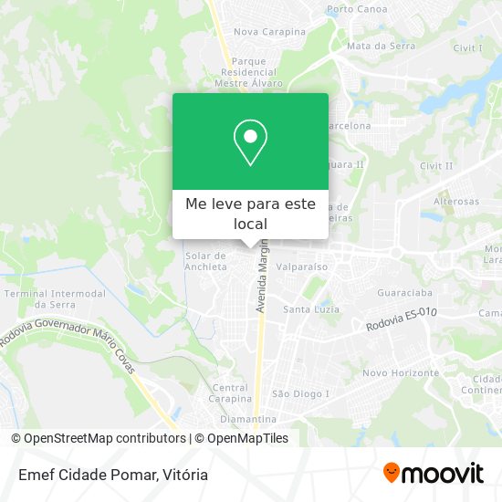 Emef Cidade Pomar mapa