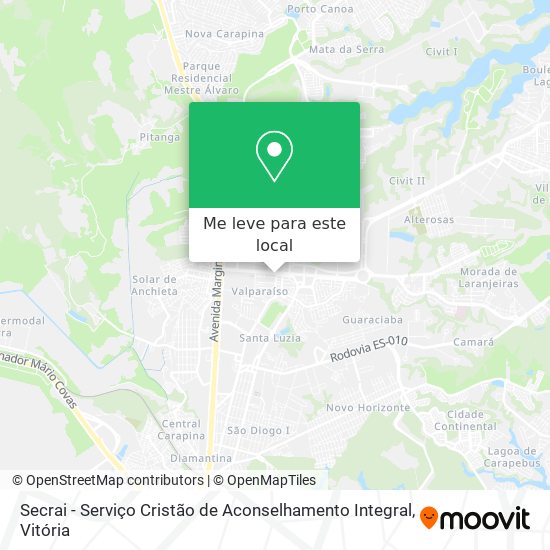 Secrai - Serviço Cristão de Aconselhamento Integral mapa