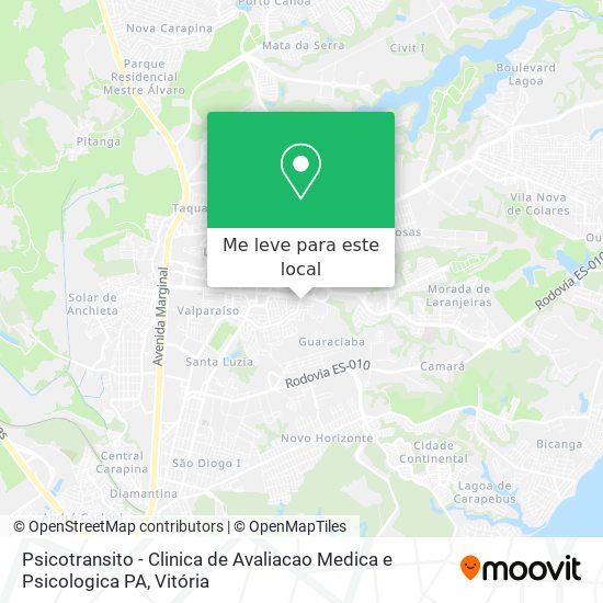 Psicotransito - Clinica de Avaliacao Medica e Psicologica PA mapa