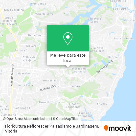 Floricultura Reflorescer Paisagismo e Jardinagem mapa