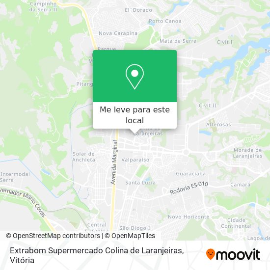 Extrabom Supermercado Colina de Laranjeiras mapa