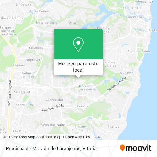 Pracinha de Morada de Laranjeiras mapa