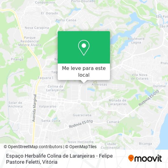 Espaço Herbalife Colina de Laranjeiras - Felipe Pastore Feletti mapa